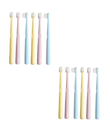 Minkissy children's toothbrush toddler toothbrush travel toothbrush ergonomic toothbrush soft bristles portable toothbrushes daily teeth baby aldult pp 1 piece (1 Pack) 2 x different colors
