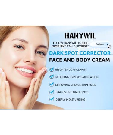 HANYWIL Dark Spot Remover for Face & Body Serum,Dark Spot Corrector Serum for Hyperpigmentation,Treatment for Sun Spots, Age Spots, Melasma, Dermatologist-Tested Skin Tone Evenser (2.0 Fl Oz) 2 Fl Oz (Pack of 1) - Buy Online on GoSupps.com