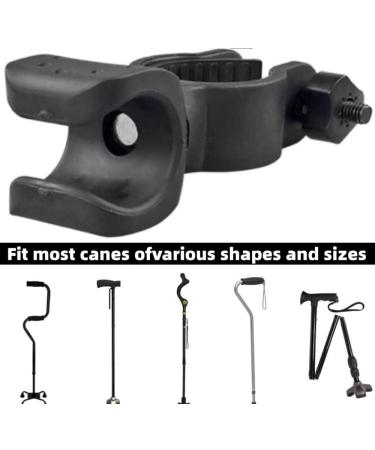 2 Pack Walking Stick Holders CHUNZHILAI Crutches Stick Bracket Crutch Holders Cane Holder for Drive Rollator Walker Wheelchair (Black) - Buy Online on GoSupps.com