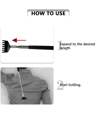 2-Pack Stainless Steel Extendable Back Scratchers for Friends & Family - Durable & Unbreakable - Buy Online on GoSupps.com