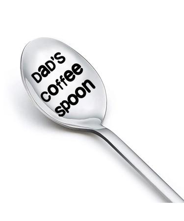 Dads Coffee Spoon for Men Daddy Christmas Gifts for Father in Law Birthday Gift for Coffee Lovers Gift for Dad Stocking Stuffers for Him Bonus Step Father Retirement Gifts for Dad from Daughter Son