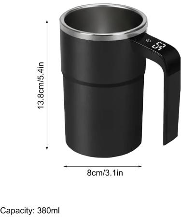Caf Avec M lange Automatique | 380ml Accessoire De Boisson Original Avec M lange Automatique - Caf Avec M lange Automatique Pour Boissons Cacao Pour Femmes Hommes Maison Cuisine Anniversaire Noir - Buy Online on GoSupps.com