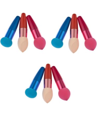 Housoutil 9 Pcs Makeup Brush Sponges Sponge Brush Concealer Brush Contour Brush Lip Brush Travel Major - Buy Online on GoSupps.com