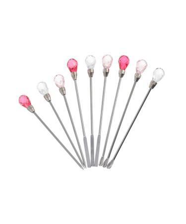 FOMIYES Color Plastic Stirring Rod Nail Kits Nails Kit Nail Polish Kit Stirring Rod for Jewelry Making Ear Wax Pick Nail Scraper Resin Mold Stirring Spoon UV Gel Mixing Rod Metal re-usable