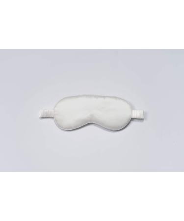 LUSSO 21mm 100% Pure Mulberry Silk Sleep Mask  100% Silk Inside Out  Super Soft  Anti-Aging  White