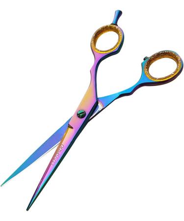 Hairdressing Scissors - Multicolor Hair Scissors Stainless Steel Barber Scissors and Razor Blade Hairdressers Scissors UK for Salons Barbers Women - Buy Online on GoSupps.com