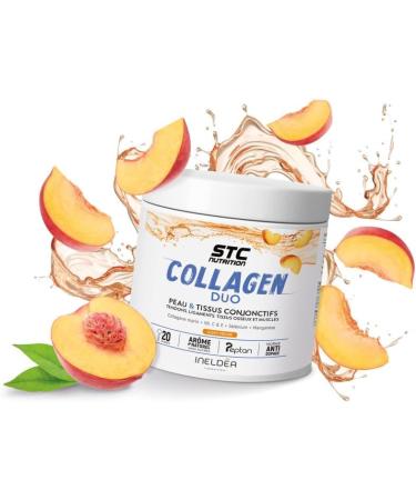 STC NUTRITION - Collagen Duo - Promotes Skin Bone and Joint Health - Type I Marine Collagen + Vitamins C & E + Selenium + Manganese - Natural Peach Flavor - 20 doses - Buy Online on GoSupps.com