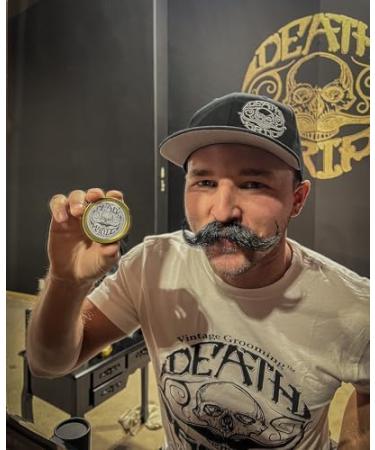 Black Magic Sudden Death Mustache Wax - Strong Hold, Hide Grey Hair, 1 oz Tin, Unscented - Buy Online on GoSupps.com