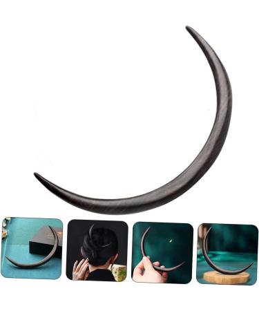 Ipetboom Moon Hair Clip Moon Wooden Hairpin Miss Manual Geisha Vintage Hair Stick - Buy Online on GoSupps.com