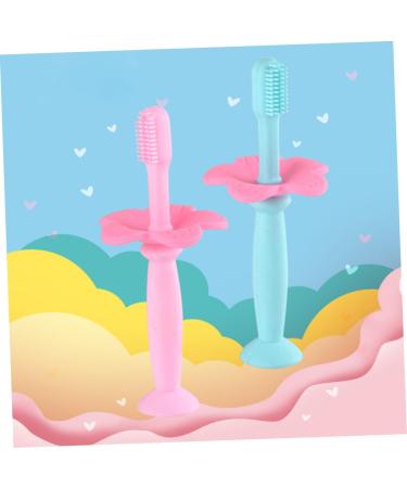 Collbath 1stk Silicone Baby Toothbrush - Pink | Children's Oral Care Training Brush | 1 Piece - Safe & Gentle Cleaning - Buy Online on GoSupps.com