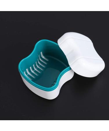 Faruta Prosthesis Suitcase for Dentures - 2-Piece Bath Box with Sieve & Basket Holder - Green & Blue - Travel & Cleaning Storage Solution - Buy Online on GoSupps.com