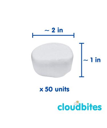Cloudbites Individually Wrapped Marshmallows - 50 Units | Perfect for S'mores & Snacks | International Shipping Available - Buy Online on GoSupps.com