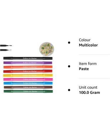 GNCLOUD Food Coloring Pens Edible Markers 10Pcs Fine and Thick Tip Food Grade Gourmet Writers for DIY Fondant Cakes Cookies Frosting Easter Eggs Baking Decorating 10 Count (Pack of 1) - Buy Online on GoSupps.com