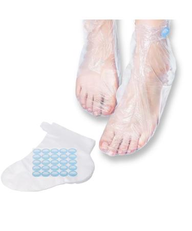 100pcs Paraffin Bath Liners for Foot Disposable Plastic Foot Covers feet for Foot Moisturizing Foot Spa Covers for Women Feet Care Socks Moisturizing Foot Bags (A-Transparent Color)