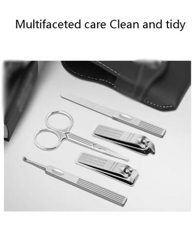 Stainless Steel Manicure Set Nail Care Gifts for Men and Women with Nail Clipper Nail File Ear Cleaner (Color : Black) - Buy Online on GoSupps.com