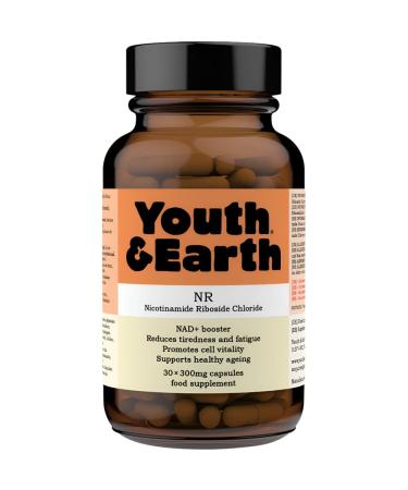 Youth & Earth NR (Nicotinamide Riboside Chloride) Delayed Release Capsules 300mg (30 Capsules) NAD+ Booster Anti-Aging