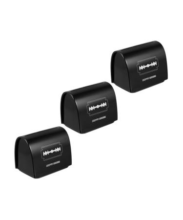 Ibasenice 3st blade storage box storage bench for razor blades blade disposal box tin razor storage bench razor-recycling box man mini knife holder iron