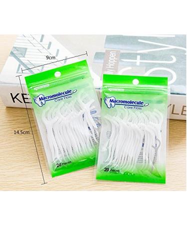VNDEFUL 100 Pcs White Dental Floss Picks - Oral Care Toothpicks for Healthier Gums and Teeth - Buy Online on GoSupps.com