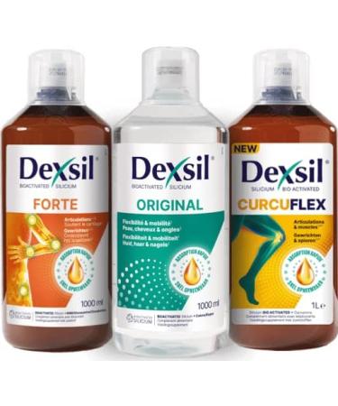 Dexsil Forte Joints - Food Supplement - Joint Supports - Solution Based on Silicon MSM Glucosamine Zinc and Copper - 1000 ml - Buy Online on GoSupps.com