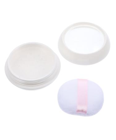 FOYTOKI 1 Set Powder Box Empty Powder Case Powder Puffs Empty Reusable Loose Powder Compact Container