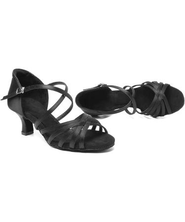 HIPPOSEUS Women's Latin Dance Shoes - Professional Ballroom Salsa Practice Shoes - Model DBCG802 - 2inch Heel - Black - Buy Online on GoSupps.com