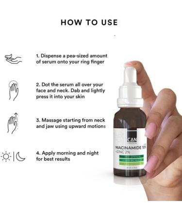 ican london Niacinamide 10% + Zinc 2% For Face Blemish Pore Refining Serum 30ml - Buy Online on GoSupps.com
