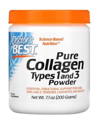 Doctor's Best Pure Collagen Types 1 and 3 Powder - 200g - Support for Skin and Joints
