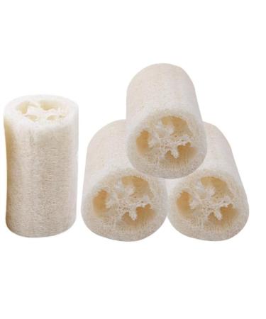 4 Count 4" Loofah Exfoliating Body Scrubber Natural Real Egyptian Shower Loofah Sponge Body Scrubber for Women and Men for Body and Face That Will Get You Clean Skin Care Bath Spa Shower