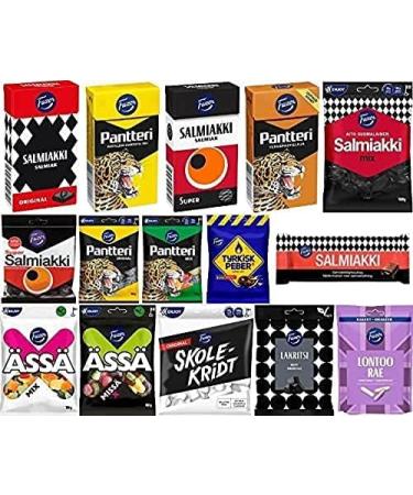 Fazer Salmiakki et R glisse (paquet de 10 sortes) - Choisissez 10 parmi de nombreux parfums