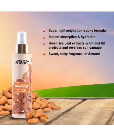 Nykaa Naturals Wanderlust Body Milk - Californian Almond Milk for Women - Hydrating 6.76 oz Body Lotion - Buy Online on GoSupps.com
