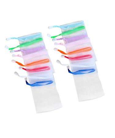 minkissy 20pcs Soap Foaming Net Soap Exfoliating Pouch Mesh Soap Pouch Bath Foaming Nets Bath Scrubber Cleansing Foaming Nets Soap Savers for Bar Soap Bubble Popularity Bath Ball
