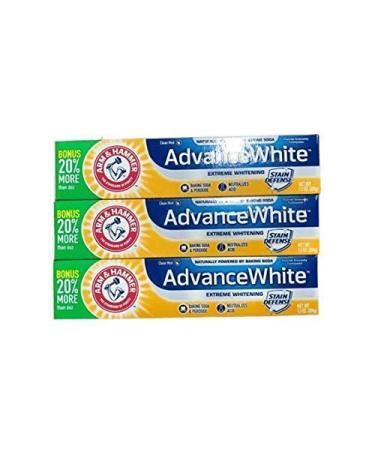 Arm & Hammer Advance White Toothpaste 3-Pack - Whitening Formula - Buy Online on GoSupps.com