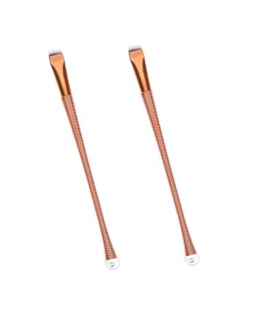 Baluue 2pcs Eyeliner Brush Eye Cosmetics Brush Travel Makeup Brush Angled Eyebrow Brush Flat Brush Plastic