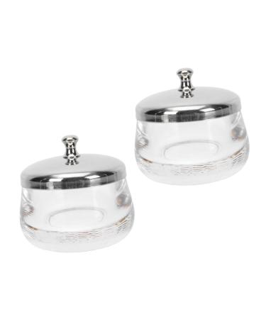 Set of 2 Glass Nail Wash Cups Glass Cup Manicure Pen Manicure Pen Cup Cup Liquid Nail Pen Cup Container Nail Polish Stainless Steel