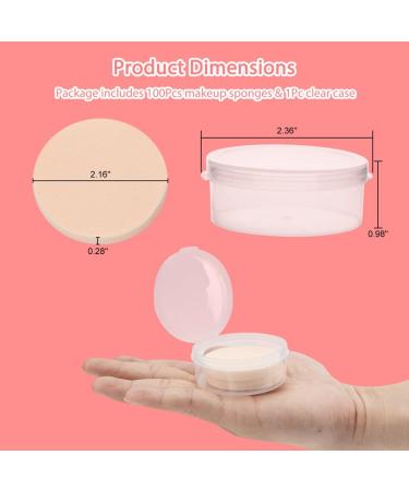 100 Pcs Ultra Soft Blender Sponges Set for Makeup | Round Foundation & Face Powder Puffs for Wet & Dry Use - Perfect for Beauty enthusiasts - Buy Online on GoSupps.com