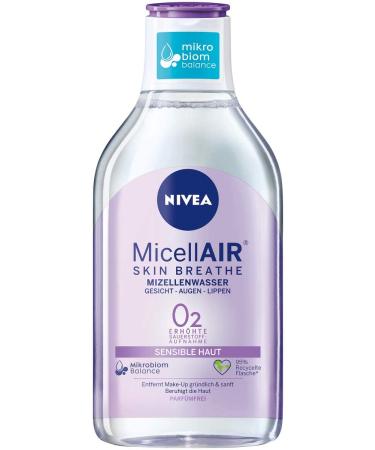 Nivea Micellair Skin Breathe Micelle Water Sensitive skin (400 ml) nourishing make -up remover with dexpanthenol and grape seed oil gentle facial cleaning 400ml - old version
