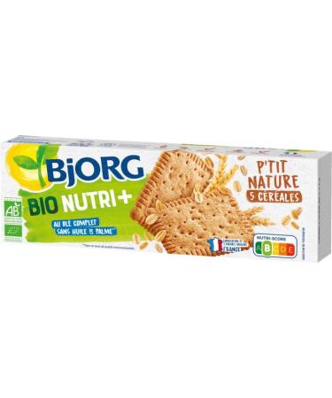 G n rique Bjorg PTit Nature Bio Biscuit 5 Cereals - Practical Size 167 g - Pack of 4