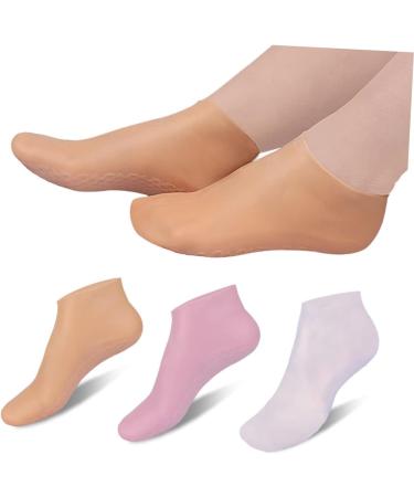 MERRYHAPY 3 Pairs Moisturizing Socks Hydrating Lotion Ladies Socks Feet Lotion Heel Socks Moisturizing Gel Socks Spa Gel Socks Foot Care for Dry Cracked Feet Spa Socks for Women Foot Mask - Buy Online on GoSupps.com