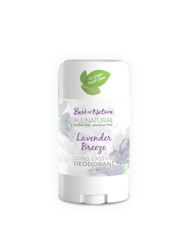 Best of Nature's All Natural Long Lasting Deodorant - Lavender Breeze | Eco-Friendly Aluminum-Free Vegan Deodorant - Buy Online on GoSupps.com