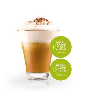 Nescaf Dolce Gusto Cappuccino - 48 Aroma-Sealed Coffee Capsules | Arabica & Robusta Blend | Full-Bodied with Loose Milk Foam - 3x16 Pack - Buy Online on GoSupps.com