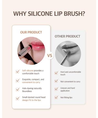 Silicone Lip Brush for Precise Lip Coloring | Korean Makeup Tool for Even Application & Hygiene | Portable Lip Brush for Effortless Lip Color - Buy Online on GoSupps.com