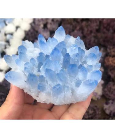 300g-450g Natural Blue Phantom Ghost Quartz Cluster for Decoration 1pc Can be Used for (Color : 1PC) HOMEZHOU