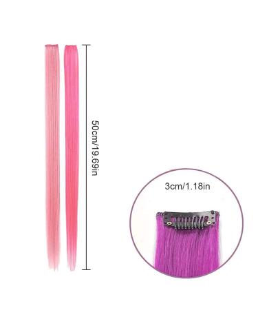 11 Pieces Colorful Hair Extensions for Children & Women - Synthetic Hair Parts & Bands - Buy Online on GoSupps.com