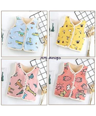 XM-Amigo Baby Girls' Thick Waistcoat Jacket | Warm Winter Autumn Gilet Top | 4-5 Years Girls - Buy Online on GoSupps.com