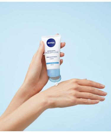 Nivea day cream for 24 hours of moisture + fresh moisturizer with SPF 15 day cream for normal & combination skin 1 x 50 ml - Buy Online on GoSupps.com