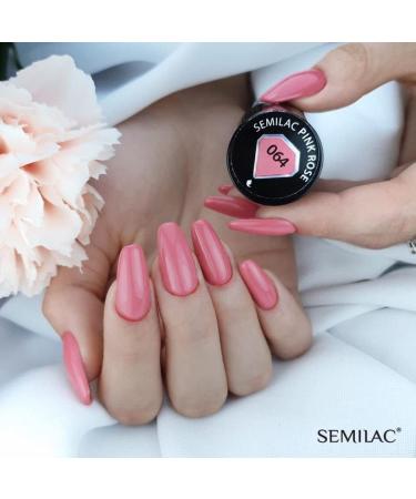 Buy Semilac UV Nail Polish 064 Pink Rose 7ml - Hottie Collection | International Shipping Available - Buy Online on GoSupps.com