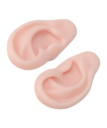 Human Ear Model with 3 Pairs Earring Elastic Bands for Piercing Practice - Light Skin Color - Buy Online on GoSupps.com