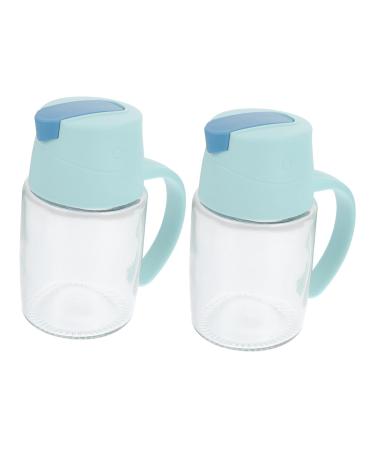 ABOOFAN 2pcs Condiment Bottles Non Drip Oil Glass Vinegar Cruet Sugar Jar Salad Dressing Dispenser Soy Sauce Container Glass Jar Olive Stainless Steel Household Vinegar Bottle