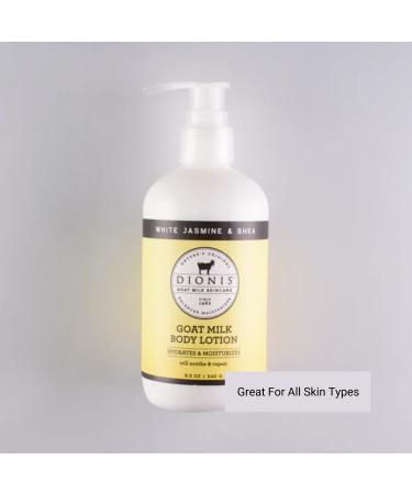 Dionis White Jasmine & Shea Goat Milk Body Lotion - Hydrating & Moisturizing for Dry Sensitive Skin - 8.5oz, Made in USA - Buy Online on GoSupps.com