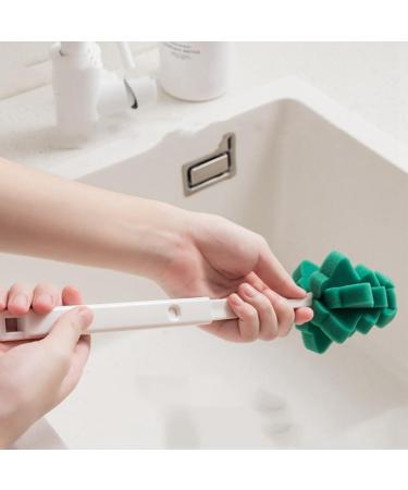 Jbnmvc 3Pcs Christmas Tree Shape Retractable Cup Brush Sponge Long Handle Telescopic Wineglass Coffe Tea Glass Bottle - Buy Online on GoSupps.com